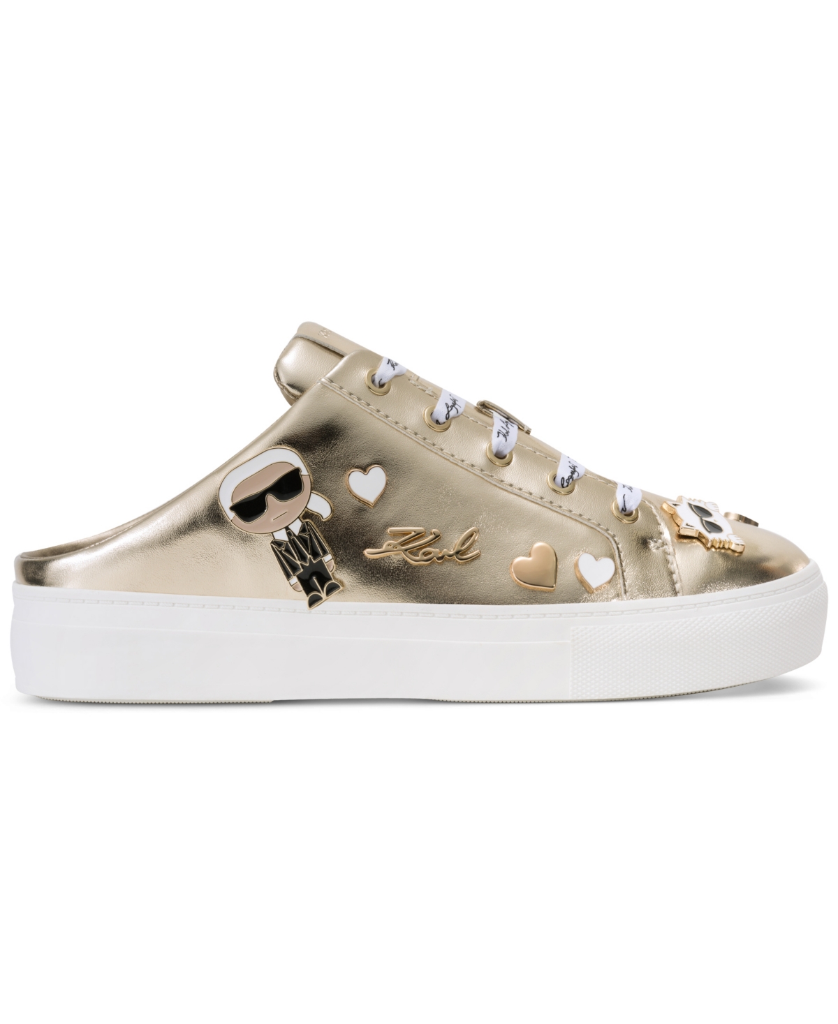 Karl Lagerfeld Women's Cambria Embellished Slip-on Sneakers In Gold