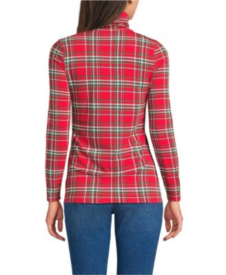 Lands' End Women's Lightweight Jersey Long Sleeve Turtleneck Macy's
