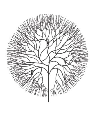 Wire Tree Circle Large Metal Wall Art