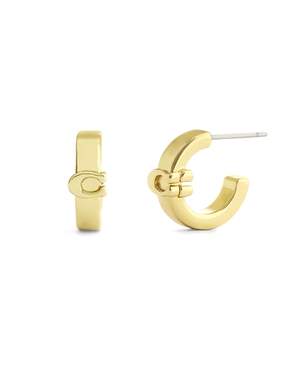 Coach Signature C Huggie Earrings