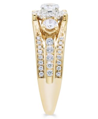 Diamond 3-Stone Ring (1-1/4 ct. t.w.) in 14k Two-Tone Gold