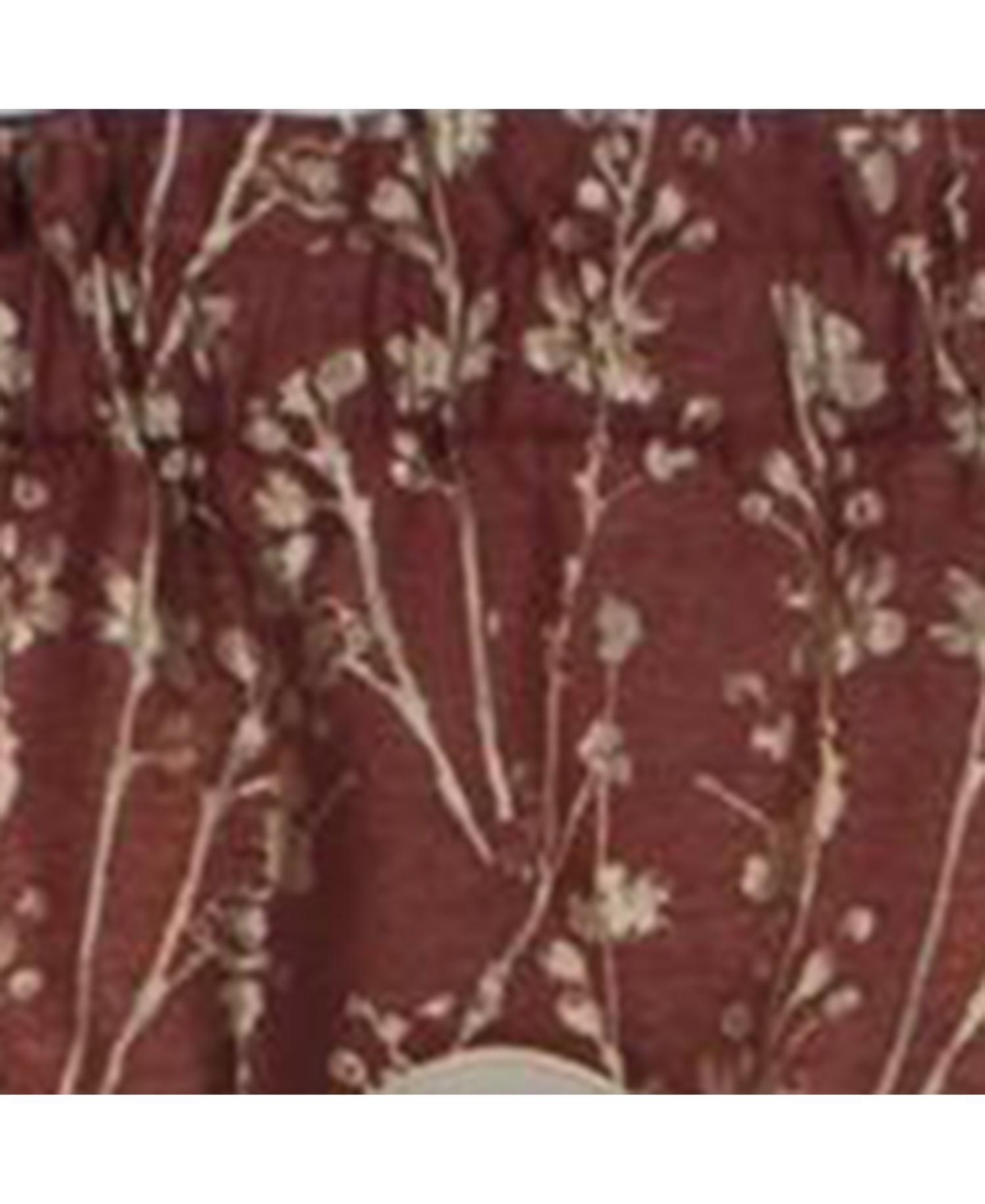 Ellis Curtain Meadow High Quality Room Darkening Solid Natural Color Lined Scallop Window Valance - 50 x15