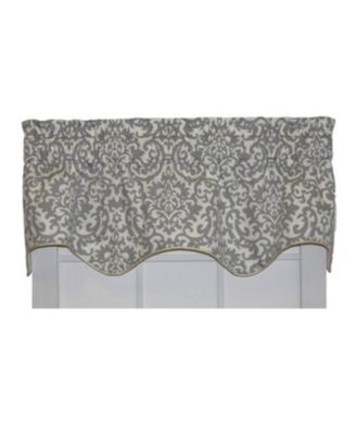 Duncan High Quality Room Darkening Solid Natural Color Lined Scallop Window Valance - 50 x15"