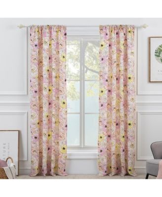 Greenland Home Fashion Misty Bloom All Seasons Efficient Room Darkening Window Curtain Panel Set