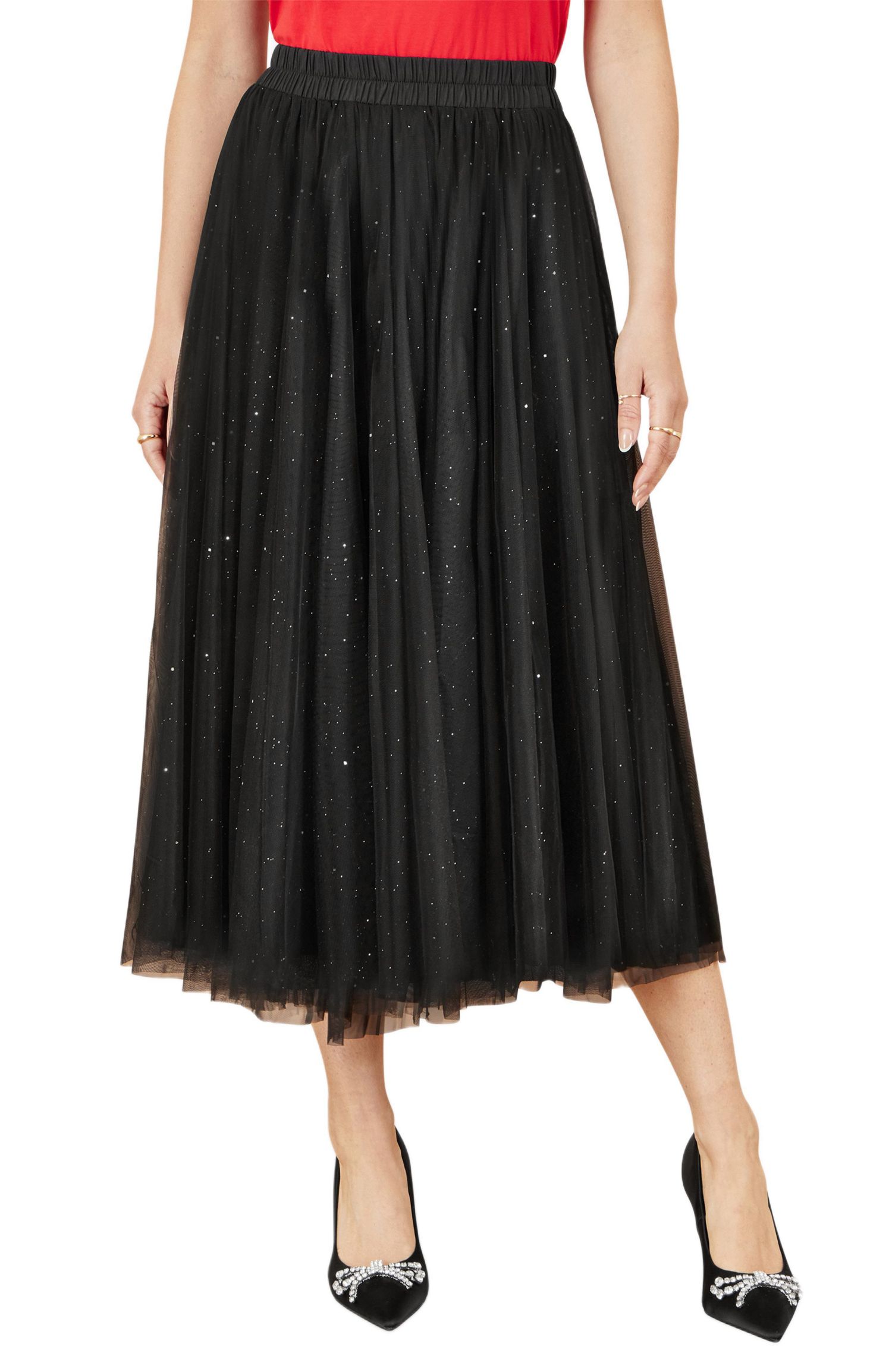 Women's Sparkle Mesh Tulle Skirt