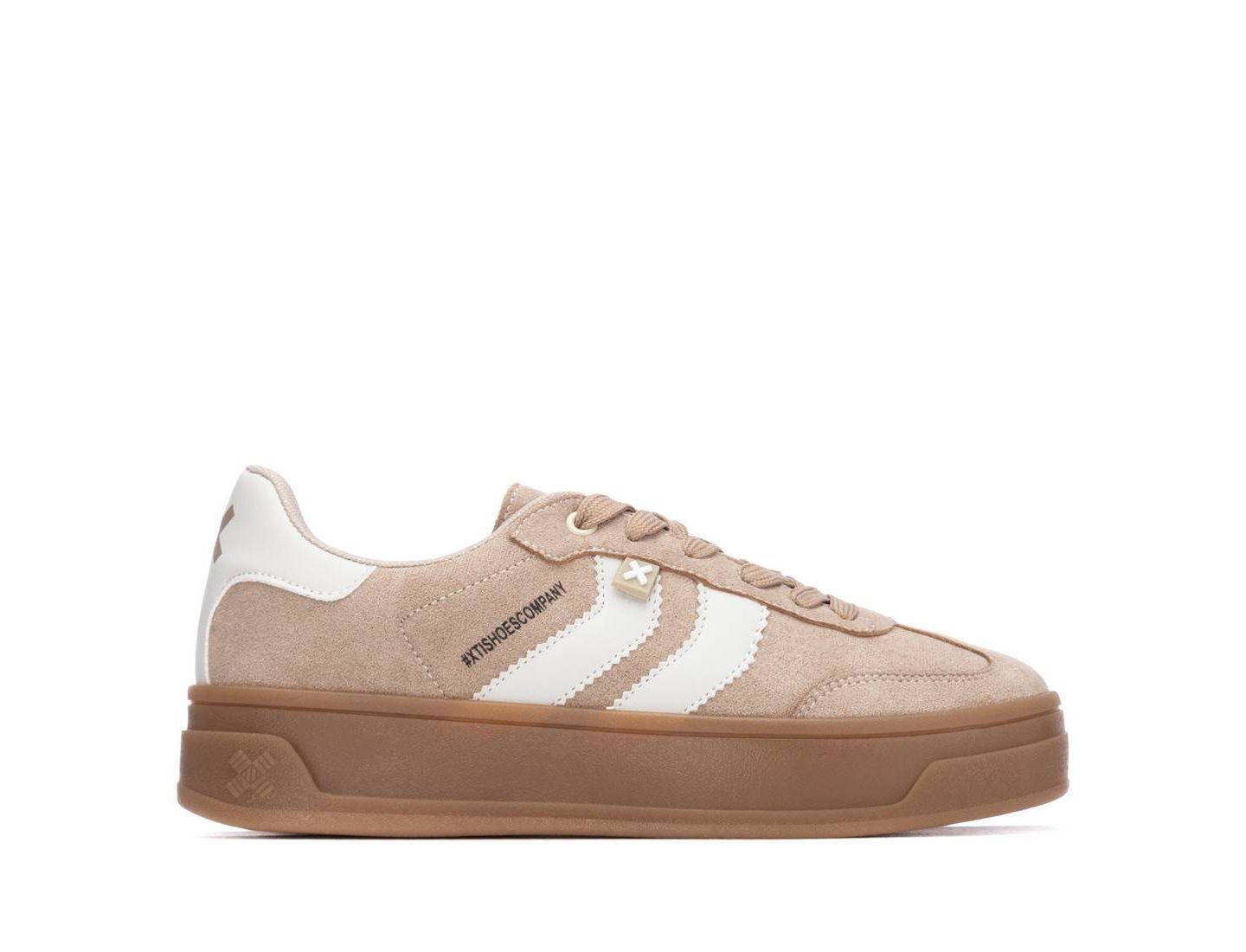 Женские кроссовки XTI Suede Casual Sneakers Urban Comfort, цвет: Бежевый — фото 2