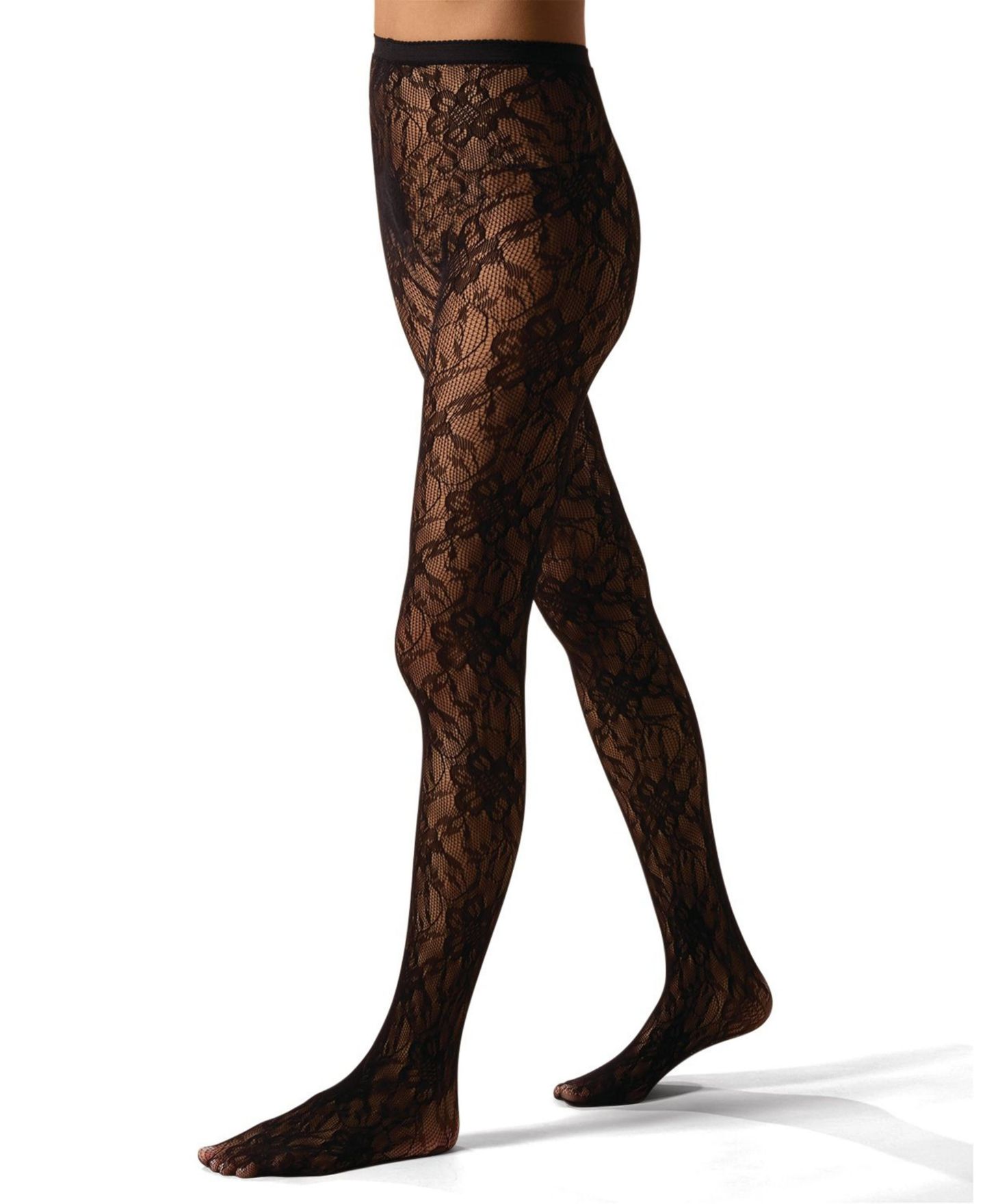 Женские колготки MeMoi "Blooming Floral" Fashion Net Tights, цвет: Чёрный — фото 2