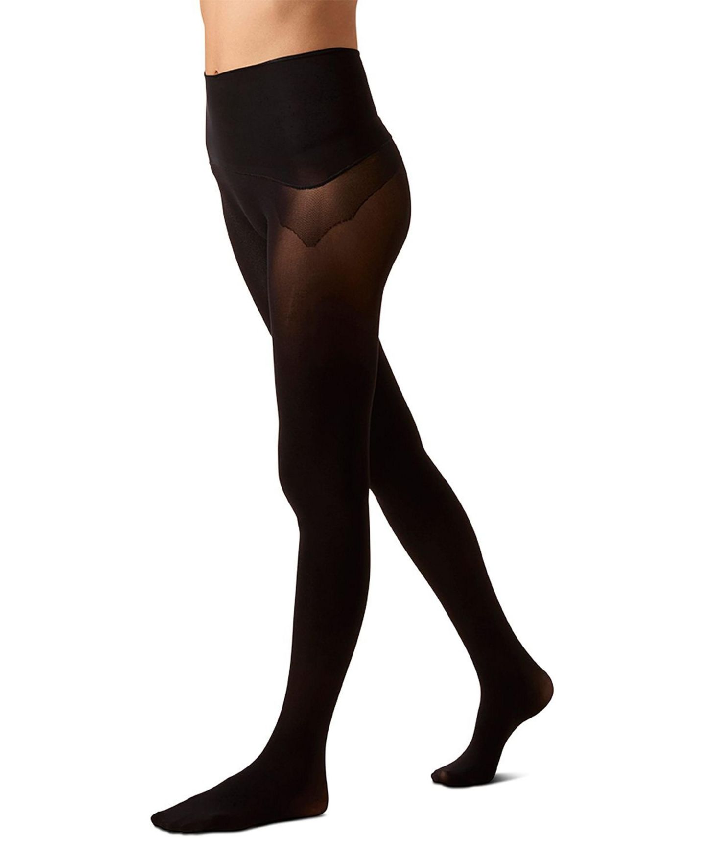 Женские колготки MeMoi Perfectly Opaque Seamless Top 60 Denier Tights, цвет: Чёрный — фото 2