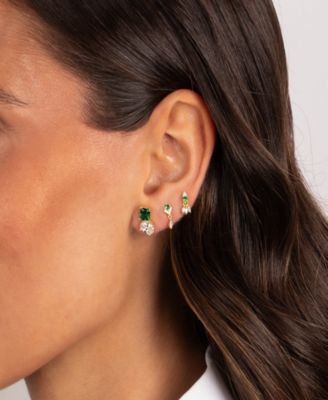 Colored Mini Cubic Zirconia Shaker Stud Earring