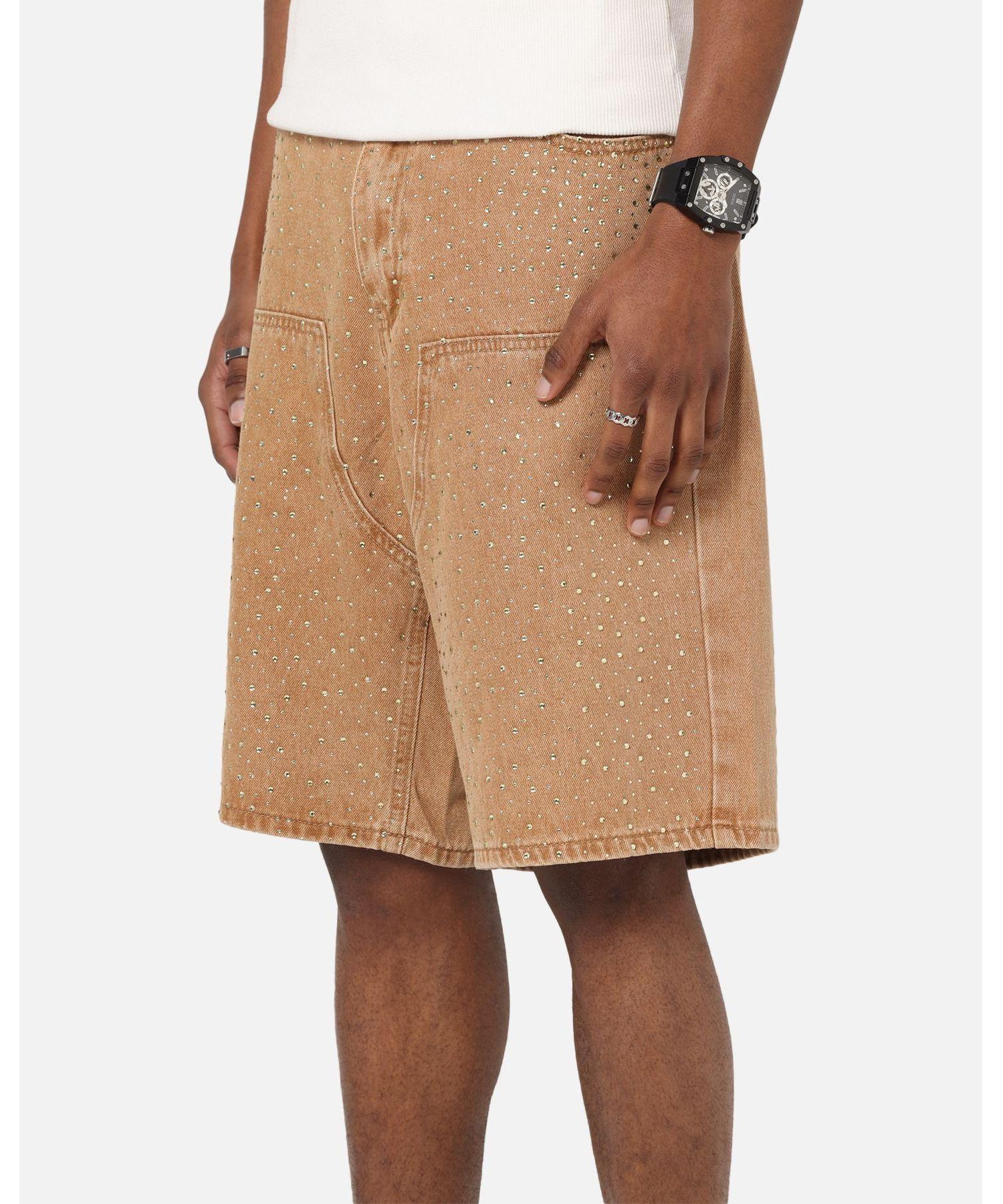Men's Men Diamond Buckle Back Jorts Shorts