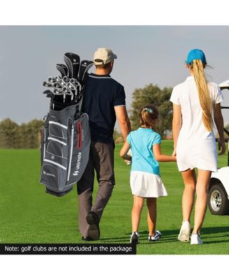 9.5 Inch Lightweight Golf Cart Bag with 15 Way Top Dividers