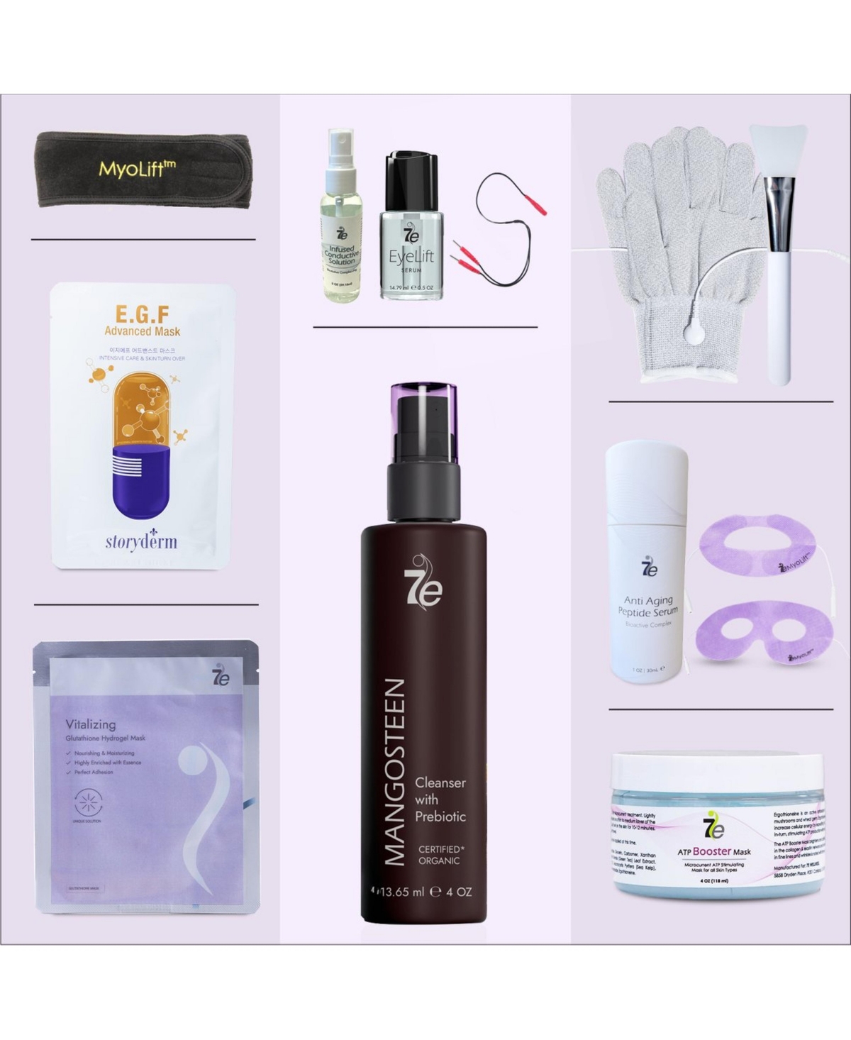 7E Wellness Wrinkle Erase Microcurrent Skincare Kit, 13-Piece