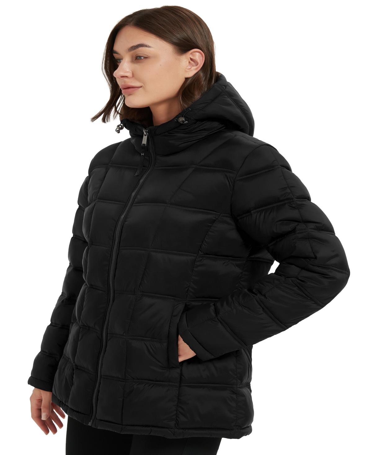 Hawke & Co. Women's Quilt Puffer Jacket In Black