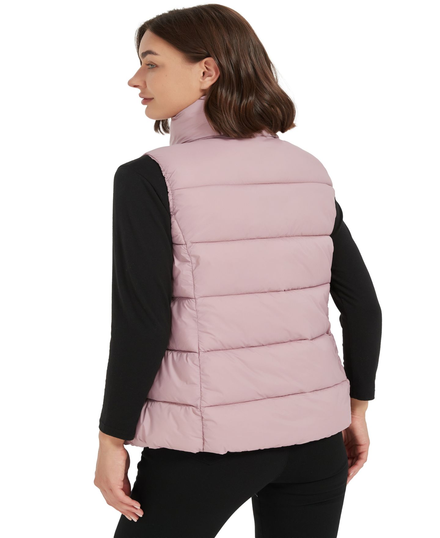 Женский жилет Hawke & Co. Quilted Puffer, цвет: Розовато-лиловый — фото 4