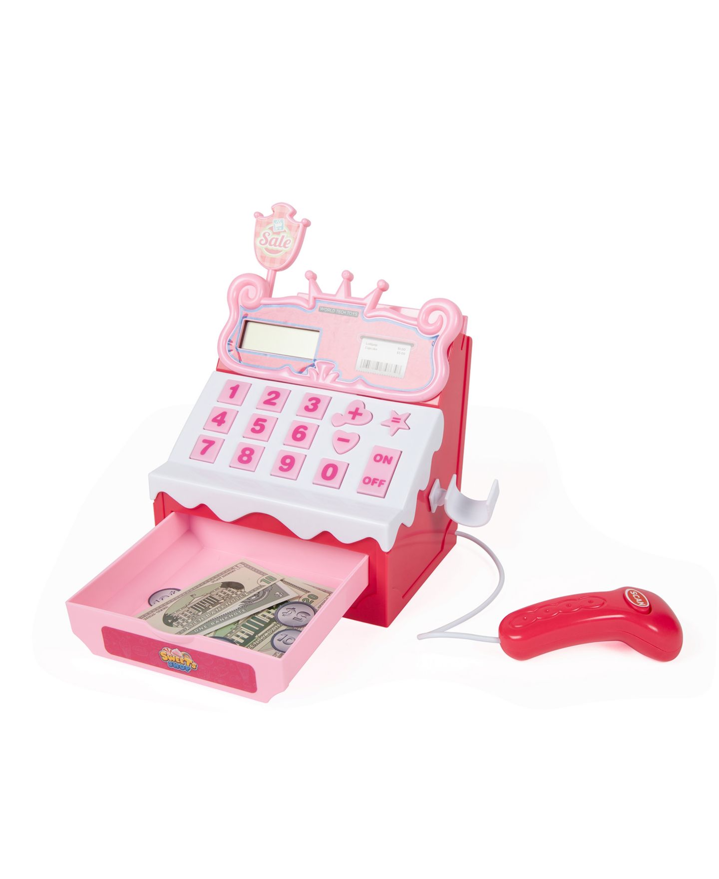 Детский игровой набор World Tech Toys Sweets Stop Electric Cash Register 32-Piece Playset, Ages 3+ — фото 2