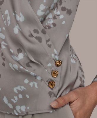 Women's Printed V-Neck Top