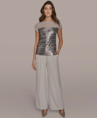 Women's Embellished Short-Sleeve Top