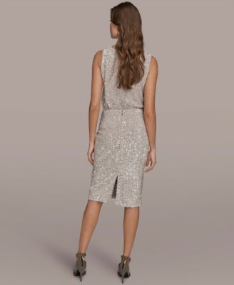 Women's Sequin Detail Midi Skirt