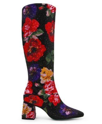 Women's Avon Rhinestone Block Heel Boots