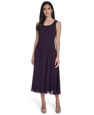 Women's Soutache Jacket & Jewel-Neck Midi Dress