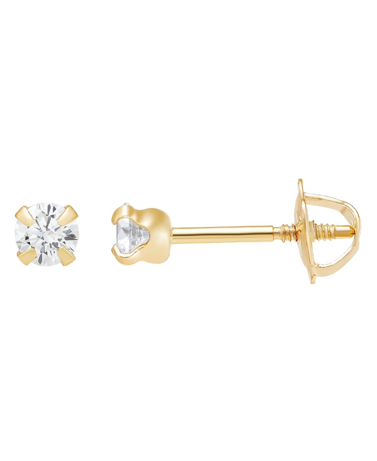 Macy's 3-piece Stud Earring Set In 10k Yellow Gold In Gold