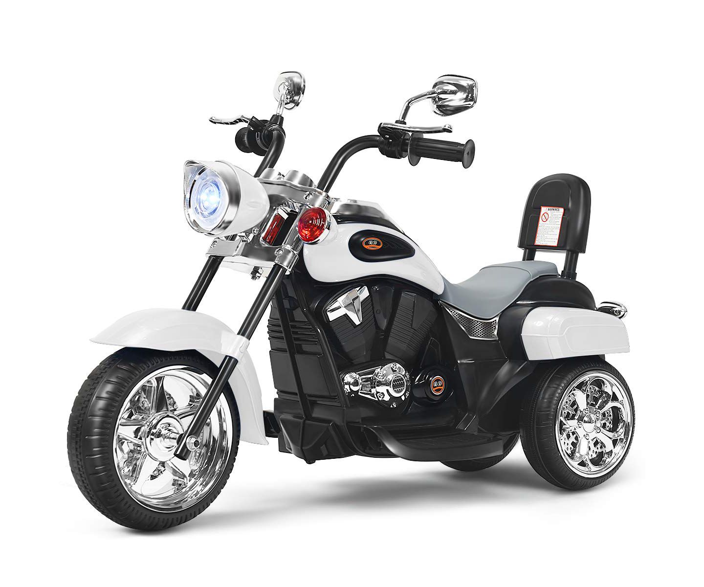 Детская игрушка Mecale 6V Powered 3-Wheel Chopper-Style Ride-On Motorbike, Ages 3+, цвет: Чёрный — фото 1
