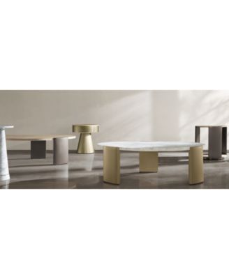 1 piece polished stainless steel base Flare End Table