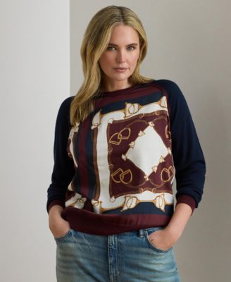 Lauren Ralph Lauren - Plus Size Equestrian-Print Long-Sleeve Sweater