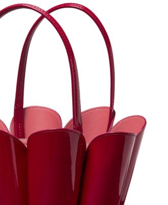 Spade Mini Patent Leather Flower Bucket Bag