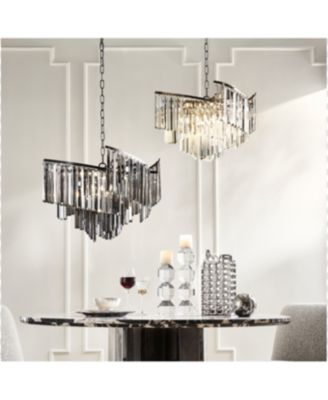 Luxe Spiral Chandelier - Nickel/Clear