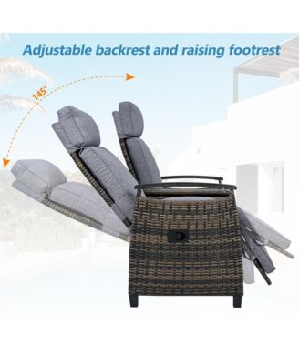 Outdoor Patio Rattan Round Daybed with Retractable Canopy and Removable Cushions