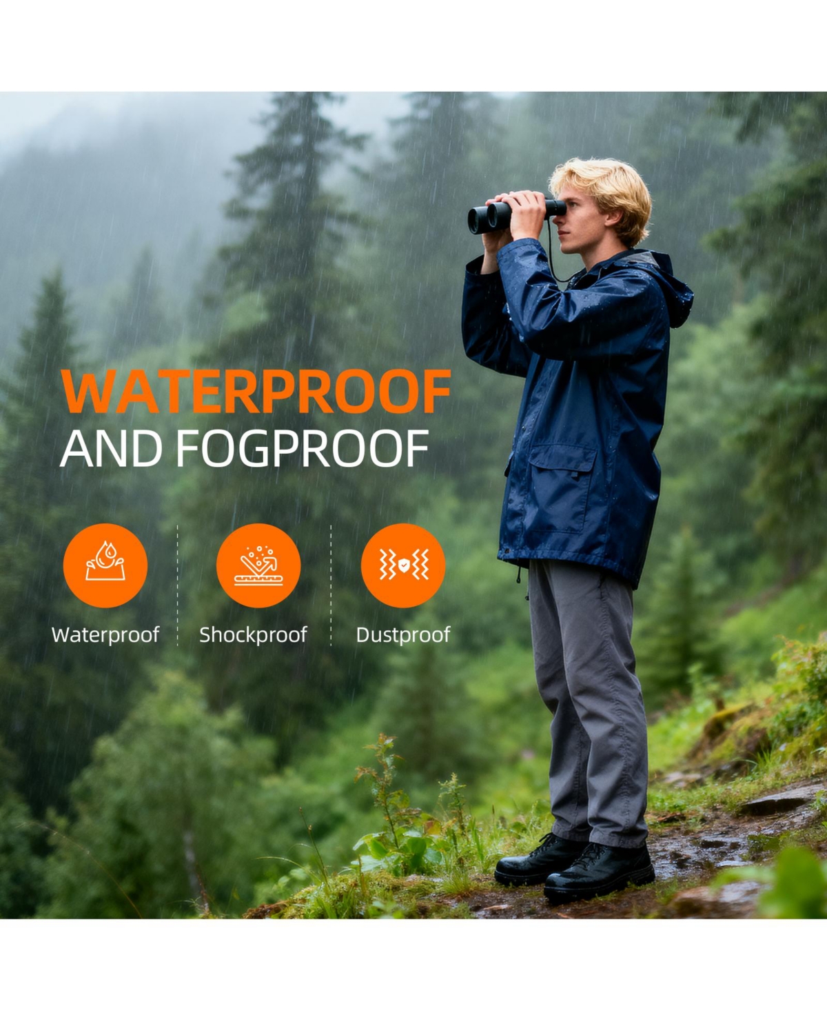 Sugift 12x42 Hd Binoculars for Adults – High Powered Waterproof Binoculars with Phone Adapter, Tripod & BAK4 Prism