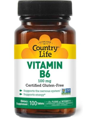 Country Life Vitamin B-6 100 Mg 100 Tabs $15