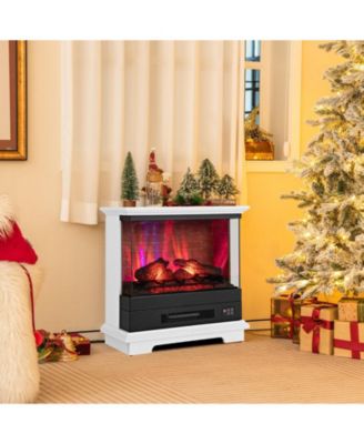 27 Inch Freestanding Fireplace with Remote Control