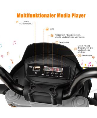 12V Kids Ride-On Motorcycle Aprilia Licensed with Sounds and Music