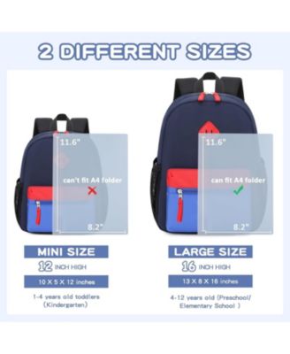 Kids Backpack, 16'' Lightweight School Backpack for Boys Girls,Casual Bookbag for Primary Elementary Middle School,Age 5-14