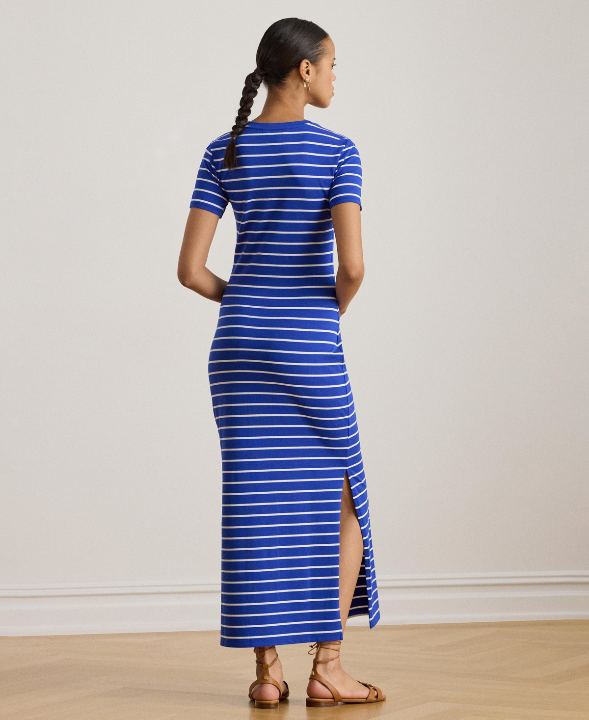 Lauren Ralph Women's Striped Short-Sleeve Dress