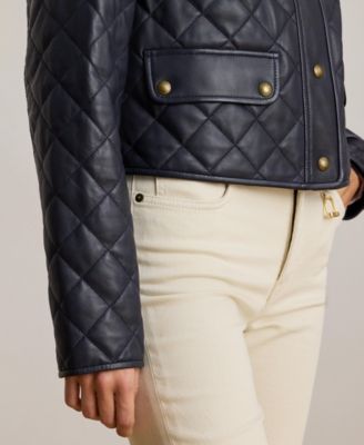 Women's Diamond-Quilted Cropped Jacket