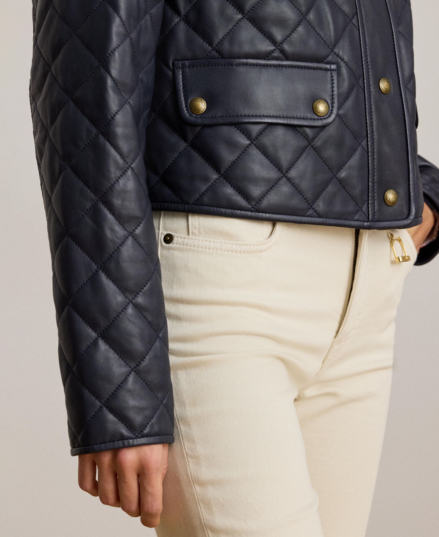 Women's Diamond-Quilted Cropped Jacket