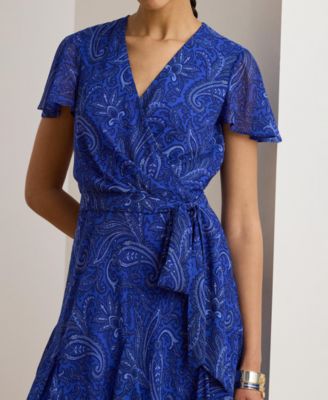 Women's Crinkled Surplice Dress