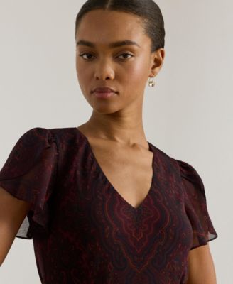 Women's Paisley Drop-Waist Dress