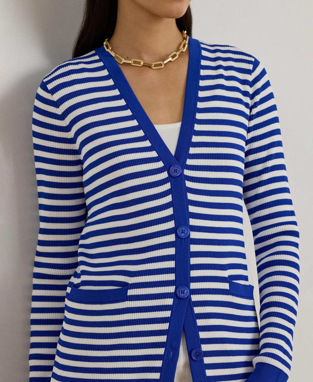 Ralph Lauren Women's Long-sleeve V-neck Cardigan In Multi