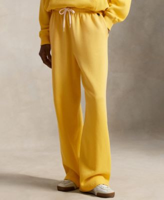 Women's Drawstring Fleece Wide-Leg Sweatpant