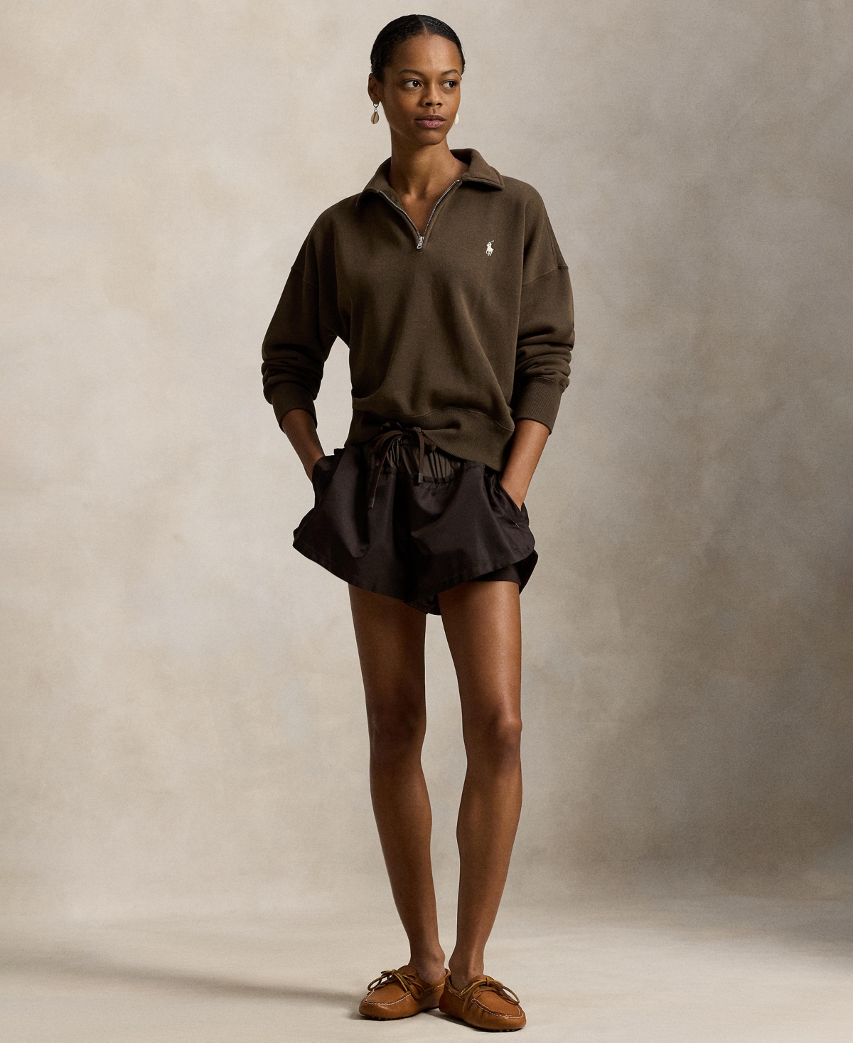 Polo Ralph Lauren Women's Arctic Long-sleeve Top In Brown