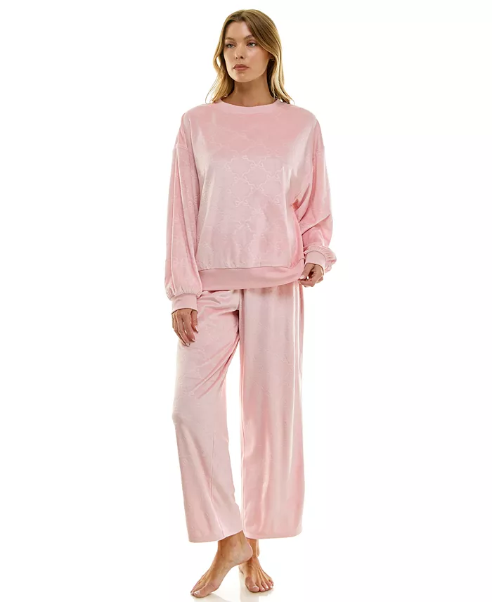 Women's Long-Sleeve Crew Neck and Pant Set