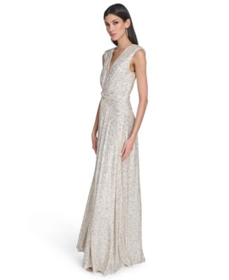 Women's Sequined V-Neck Dress