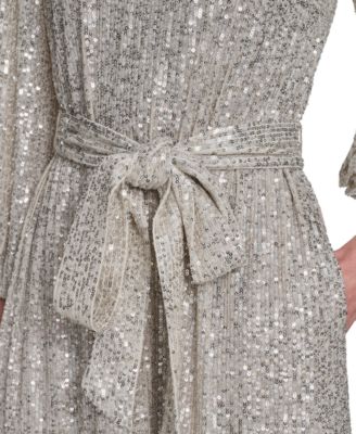 Women's Sequined V-Neck Dress