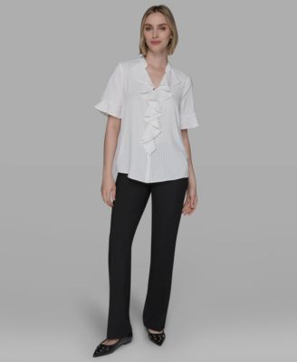 Women's Short-Sleeve Ruffle Top