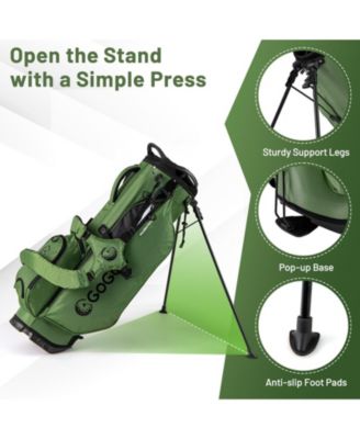 Golf Stand Bag Lightweight Golf Bag with 8 Way Top Dividers and 5 Zippered Pockets