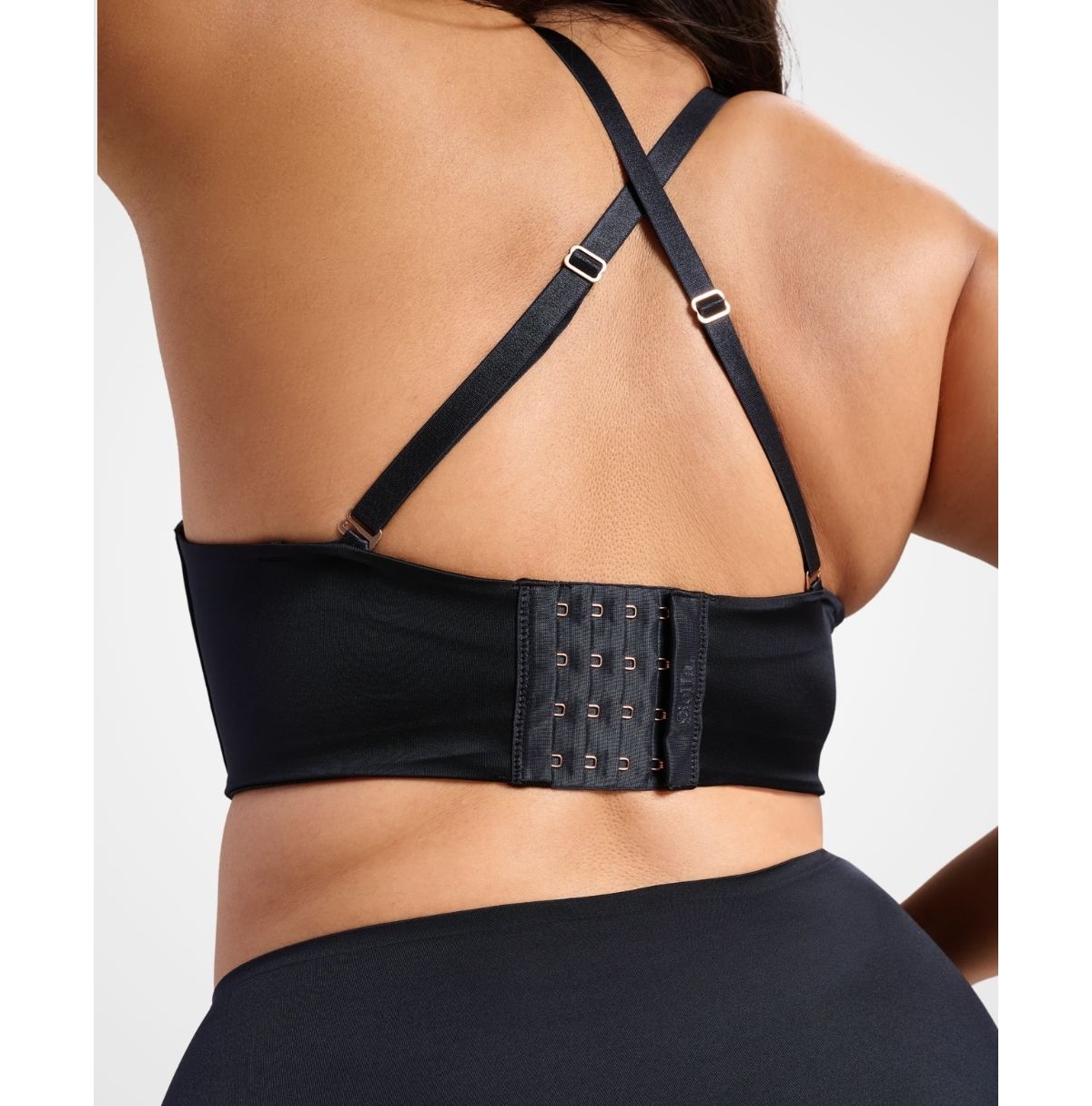 Siella Women's Support Smooth Satin Multiway Straps Foam Bustier